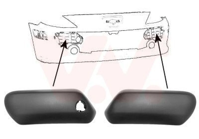 Image of VAN WEZEL Trim / Protective Strip, radiator grille VAN WEZEL 4041599