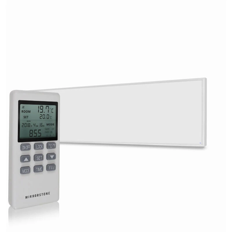 Image of MIRRORSTONE INFRARED HEATING Mirrorstone 350W Ultraslim NXTGEN WiFi Infrared Heating Panel - Electric Panel Heater-Wall Mounted MS.NXT-1195x295-350W-