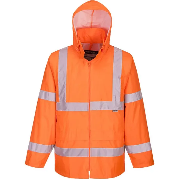 image of Portwest Hi Vis Rain Jacket H440ORR6XL Colour: Orange