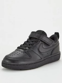 Image of Nike Court Borough Low 2 Childrens Trainers - Black