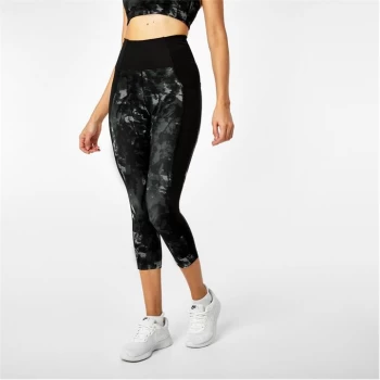 USA Pro High Rise Capri Cropped Leggings - Hazy Mono