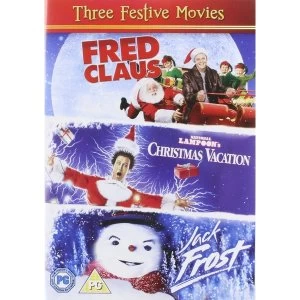 Image of Three Festive Movies - Fred Claus/National Lampoons Christmas Vacation/Jack Frost DVD