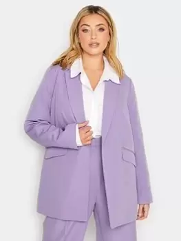 image of Yours Tailored Blazer Lavender, Purple, Size 16, Women