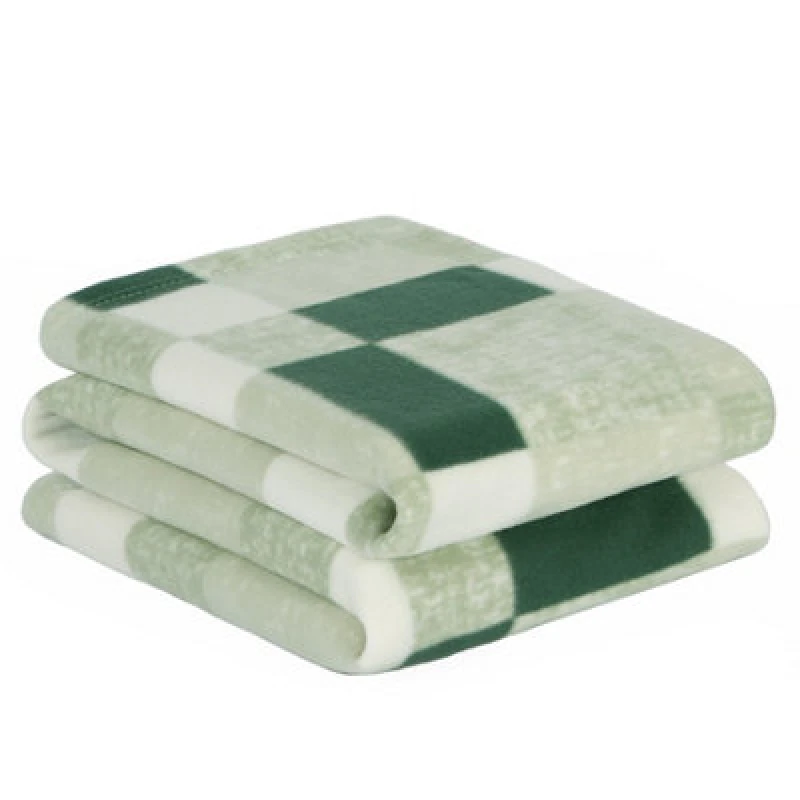 Image of OHS OHS Tartan Check Fleece Throw Winter Warm Soft Blanket in Dark Grey Size: 120cm x 150cm Dark Grey 120cm x 150cm Unisex 5027434156078