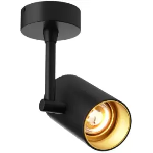 image of Zumaline Lighting - Zumaline Tori ii Single Spotlight, Black, Gold, 1x GU10