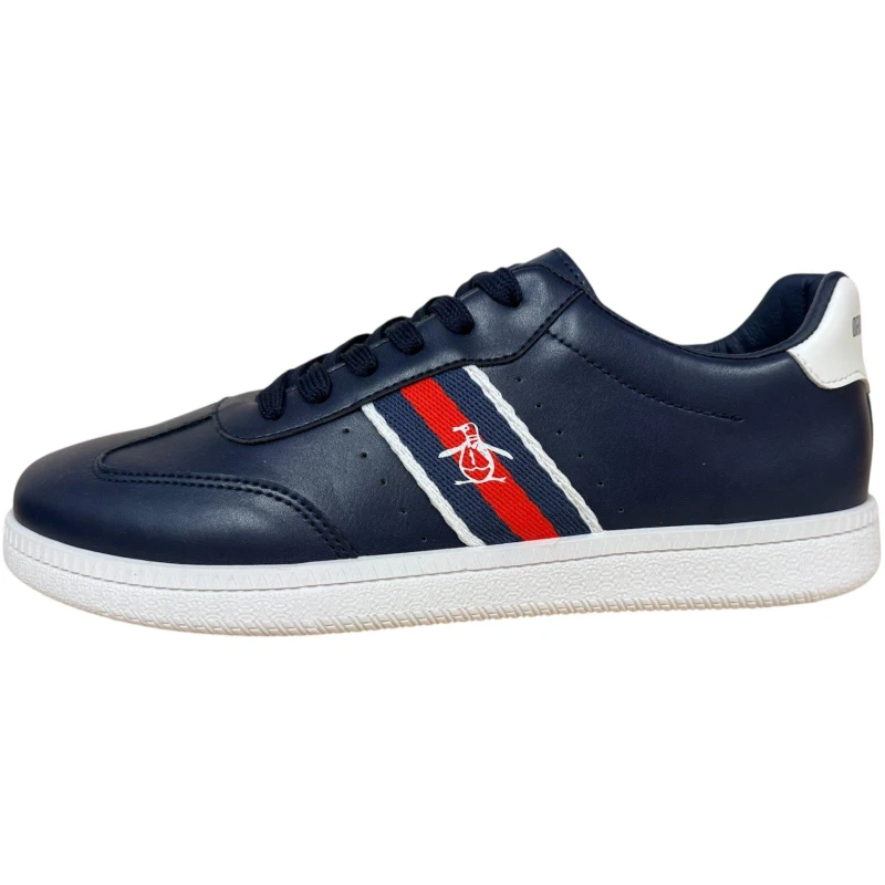 Image of Original Penguin OP Low Profile Lace-Up Trainers Juniors Navy male 6 (39)