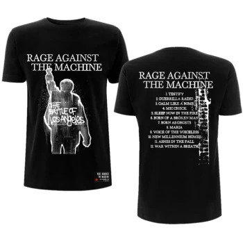 Image of Rage Against The Machine - BOLA Album Cover Unisex Large T-Shirt - Black