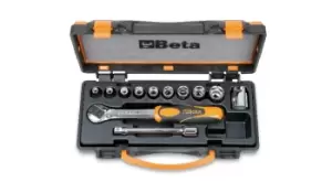 Image of Beta Tools 910B/C10 12pc 3/8" Sq Drive Bi-Hex Socket & Accessory Set 009100910