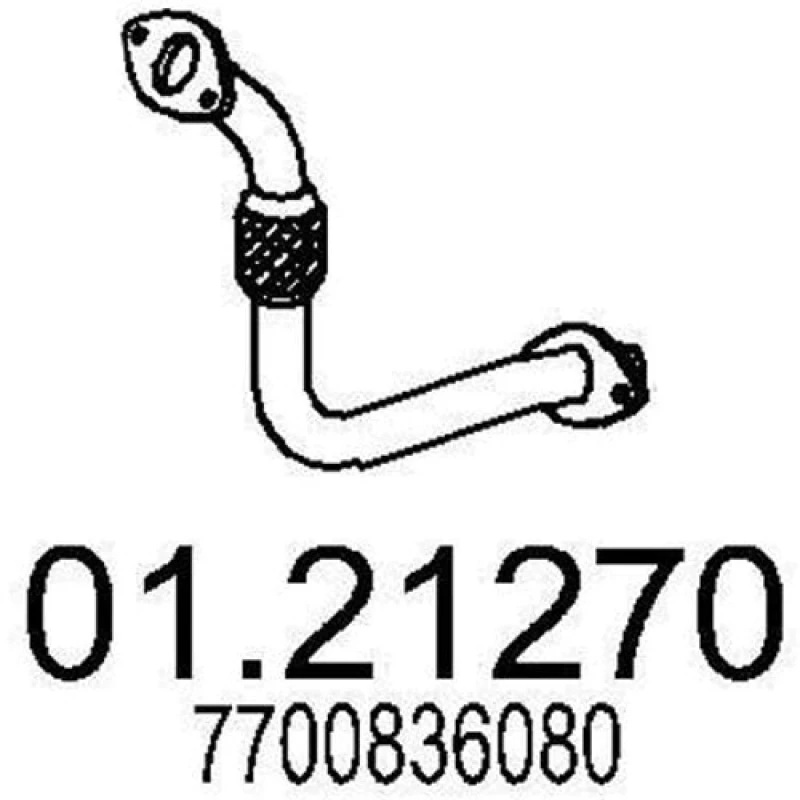 Image of MTS 01.21270 Exhaust Pipe Front, Length: 450mm Exhaust Pipe (17)