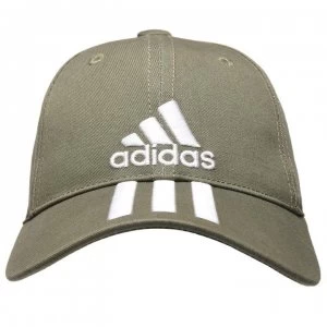 Image of adidas Baseball 3-Stripes CT Cap - Khaki/White