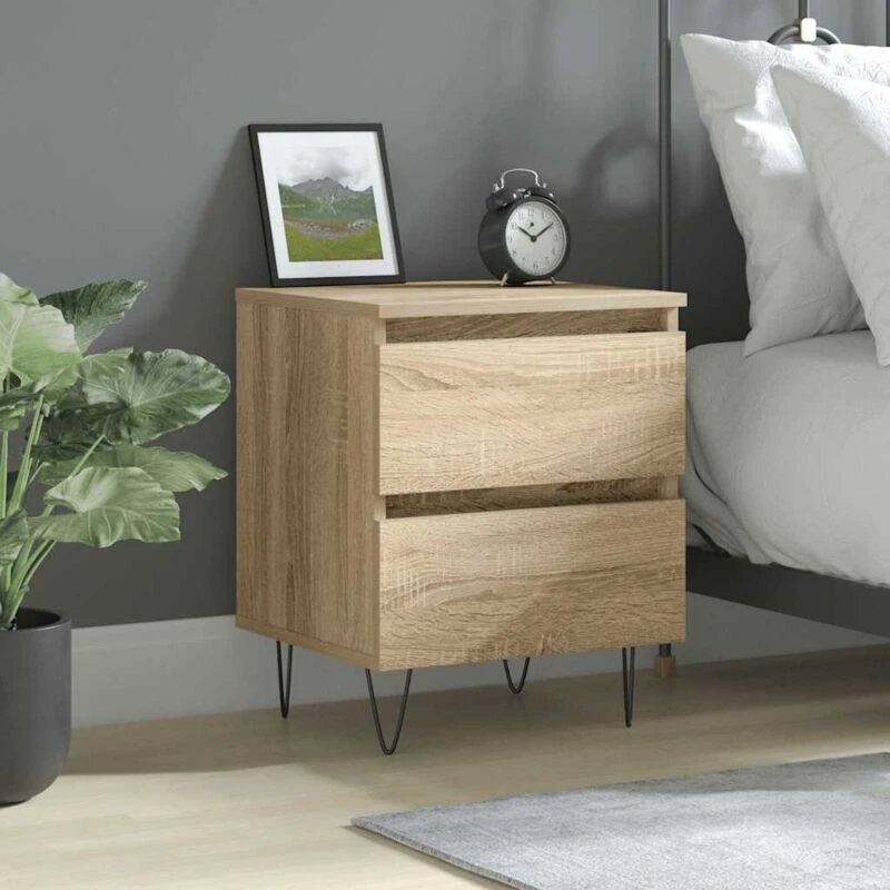 Image of VIDAXL Bedside Cabinet Sonoma Oak 40x35x50cm Engineered Wood Vidaxl 826882
