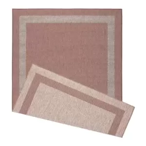 Image of Duo Weave Indoor/Outdoor Rug Border Rust 170 X 120Cm