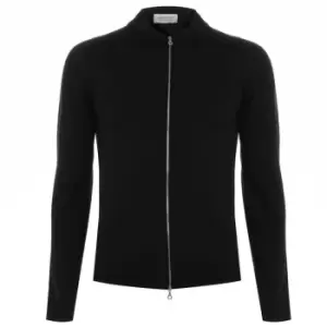 Image of JOHN SMEDLEY Maclean Zipped Sweatshirt - Black