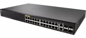 image of Cisco SF350-24P - 24-Port - 10/100 - POE - Managed