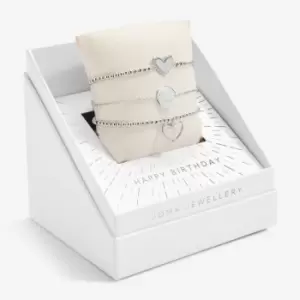 Image of Celebrate You Gift Boxed Happy Birthday Silver Set Of 3 Bracelet 6271