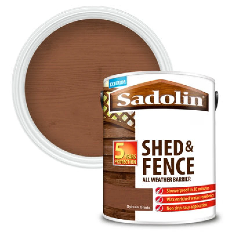 Image of Sadolin Shed And Fence Protector All Weather Barrier - Sylvan Glade - 5L