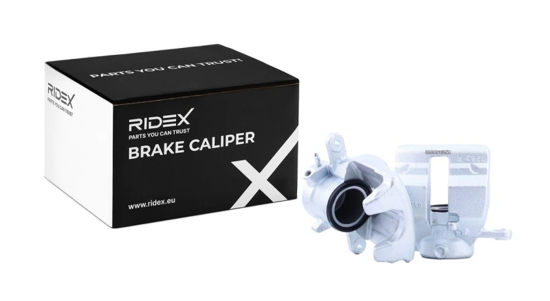 Image of RIDEX 78B1734 Brake caliper Front Axle, without holder Cast Iron Brake Caliper (78)