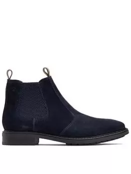 Image of Base London Nelson Suede Boots, Navy, Size 8, Men