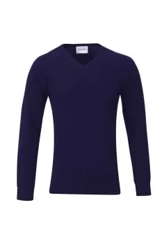 image of 14 Gauge V Neck Fully Fashioned Jumper Sweatshirt