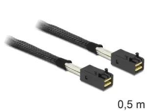 DeLOCK 0.5m, Mini SAS HD x 4 SFF 8643 Black