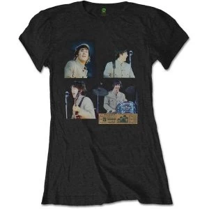 Image of The Beatles - Shea Stadium Shots Womens Large T-Shirt - Black