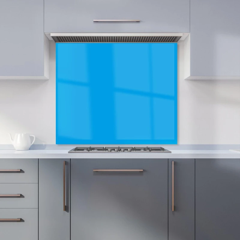 Image of Warren Reed - Designer Electric Blue Kitchen Splashback Size: 600mm x 750mm Blue Unisex 600mm x 750mm