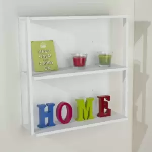 Image of Arran 3 shelf, medium wall unit - matt white