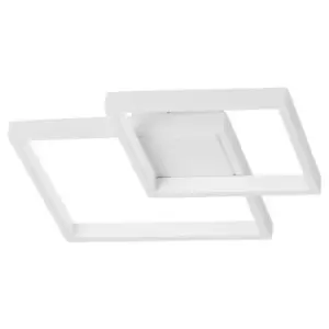 image of Arvada Integrated LED Semi Flush Light Sandy White Steel Aluminium LED 19W 1342Lm 3000K - Merano