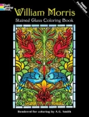Image of william morris stained glass coloring book