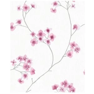 image of Graham and Brown Super Fresco Radiance Wallpaper - Pink