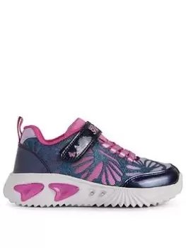 Image of Geox Senior Girls Assister Trainer, Navy, Size 13 Younger