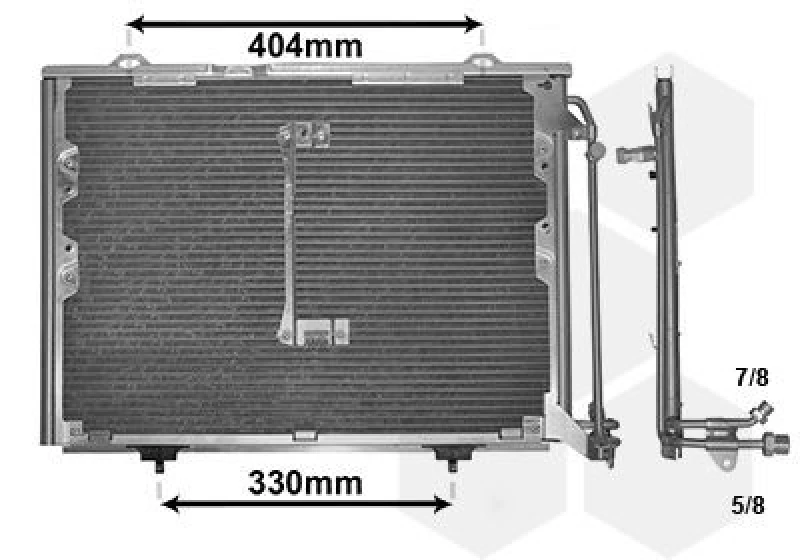 Image of VAN WEZEL Air conditioning condenser VAN WEZEL 30005207