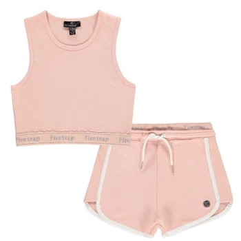 image of Firetrap Fleece Short Set - Pink/Silver