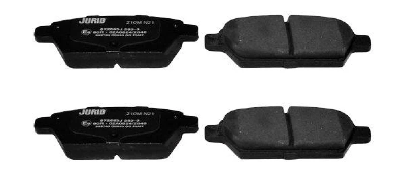 Image of JURID 572653J Brake pad set not prepared for wear warning indicator, without accessories Brake Pad Set,disc brake (402)