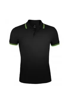 Image of Pasadena Tipped Short Sleeve Pique Polo Shirt