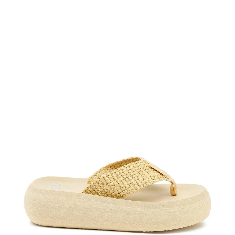 Image of (Not Specified, 8 (Adults')) Rocket Dog Sandy Raffia Textile Womens Natural Sandals