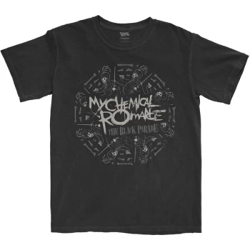 Image of My Chemical Romance - Circle March Unisex Large T-Shirt - Black