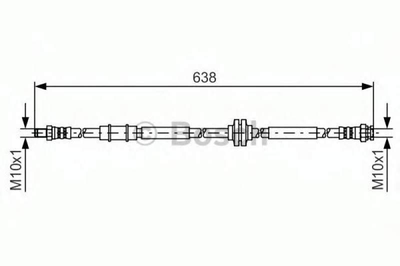 Image of Bosch 1 987 481 399 Brake Hose Brake Hose (83)
