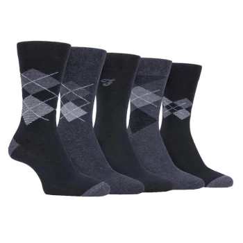 image of Farah 5 Pack Cotton Socks - Black