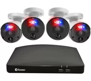 image of SWANN Master-Series SWNVK-879904 8-channel 4K Ultra HD NVR Security System - 2 TB, 4 Cameras, Black,White