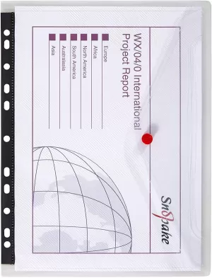 image of Snopake Polyfile Ring Binder Wallet Polypropylene A4 Clear Ref 12566