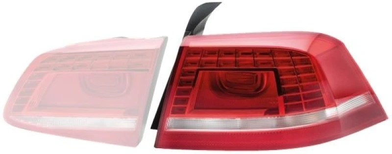Image of HELLA 2SK 010 744-041 Rear light Outer section, with bulb holder, Right, W21W, with bulbs Combination Rearlight (391)