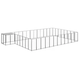 Image of Vidaxl Dog Kennel Black 30.25 M Steel