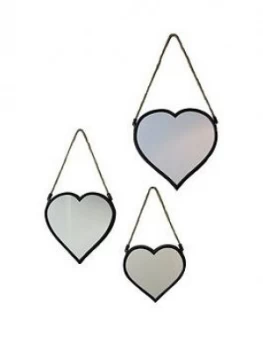 Image of Arthouse Set Of 3 Heart Mirrors