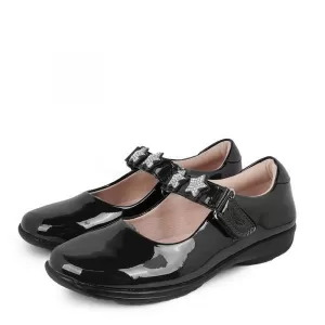 Image of Lelli Kelly Patent Strap Boots - Black Patent, Size 8 Younger