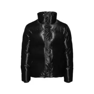 image of Rains Boxy Puffer Jacket - Black