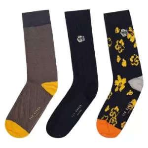 Image of Ted Baker Gift Box Crew Socks 3 Pack - Multi