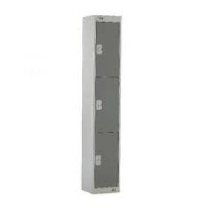 image of Three Compartment Locker D450mm Dark Grey Door MC00051