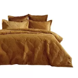 Image of Paoletti Palmeria Contemporary Oxford Pillowcase (50cm x 75cm) (Gold)