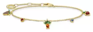 Image of Thomas Sabo A2026-488-7-L19V Gold Plated Zirconia Jewellery